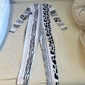 Stretchy animal printed jumpsuit